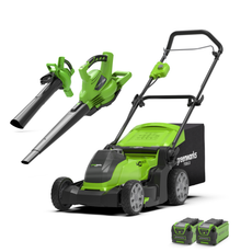 40V Lawn Mower 41cm + Leaf Blower / Leaf Vacuum 280 km/h Set