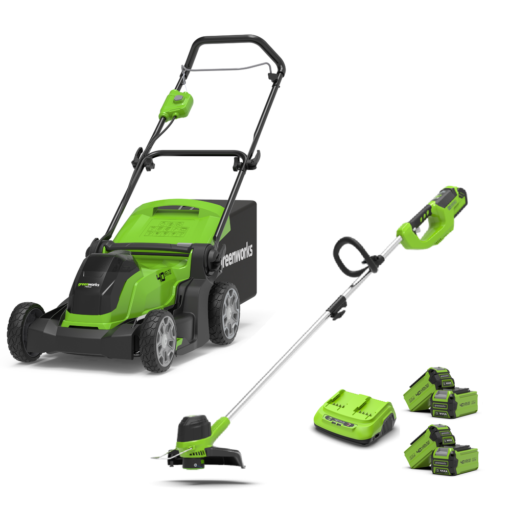 40V Lawn Mower 41cm + Grass Trimmer 30cm Set