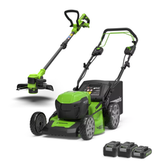 POWERALL 48V (24V x 2) Lawn Mower SP 46cm + 24V Grass Trimmer 30cm Set