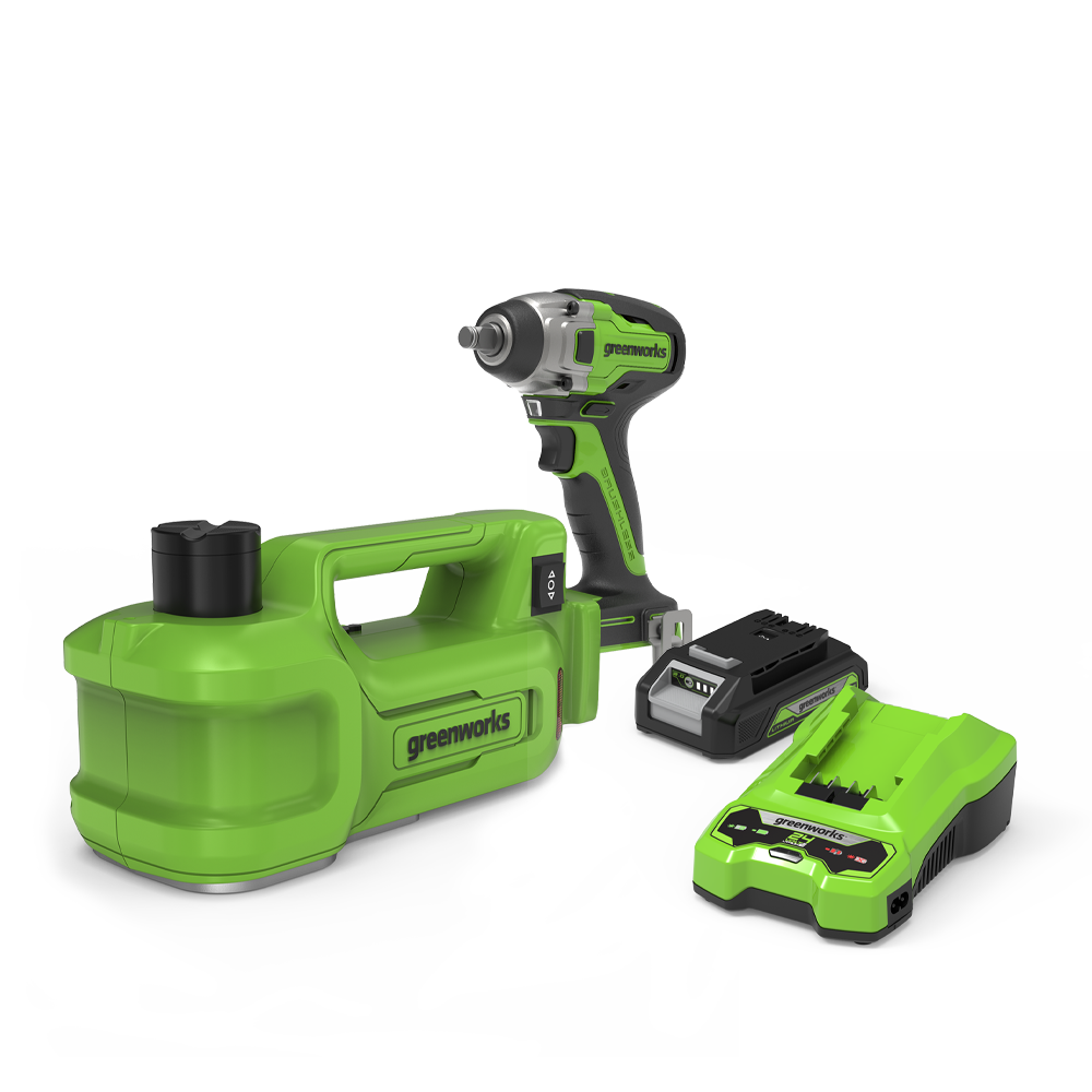 POWERALL 24V Tire Change Set - Jack + Impact Wrench 400Nm
