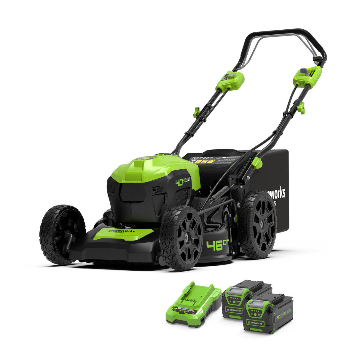 40V Lawn Mower 46cm SP - 2x 4Ah Battery