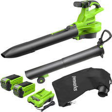 40V Leaf Blower / Leaf Vacuum 370 km/h - 2x 2Ah Battery