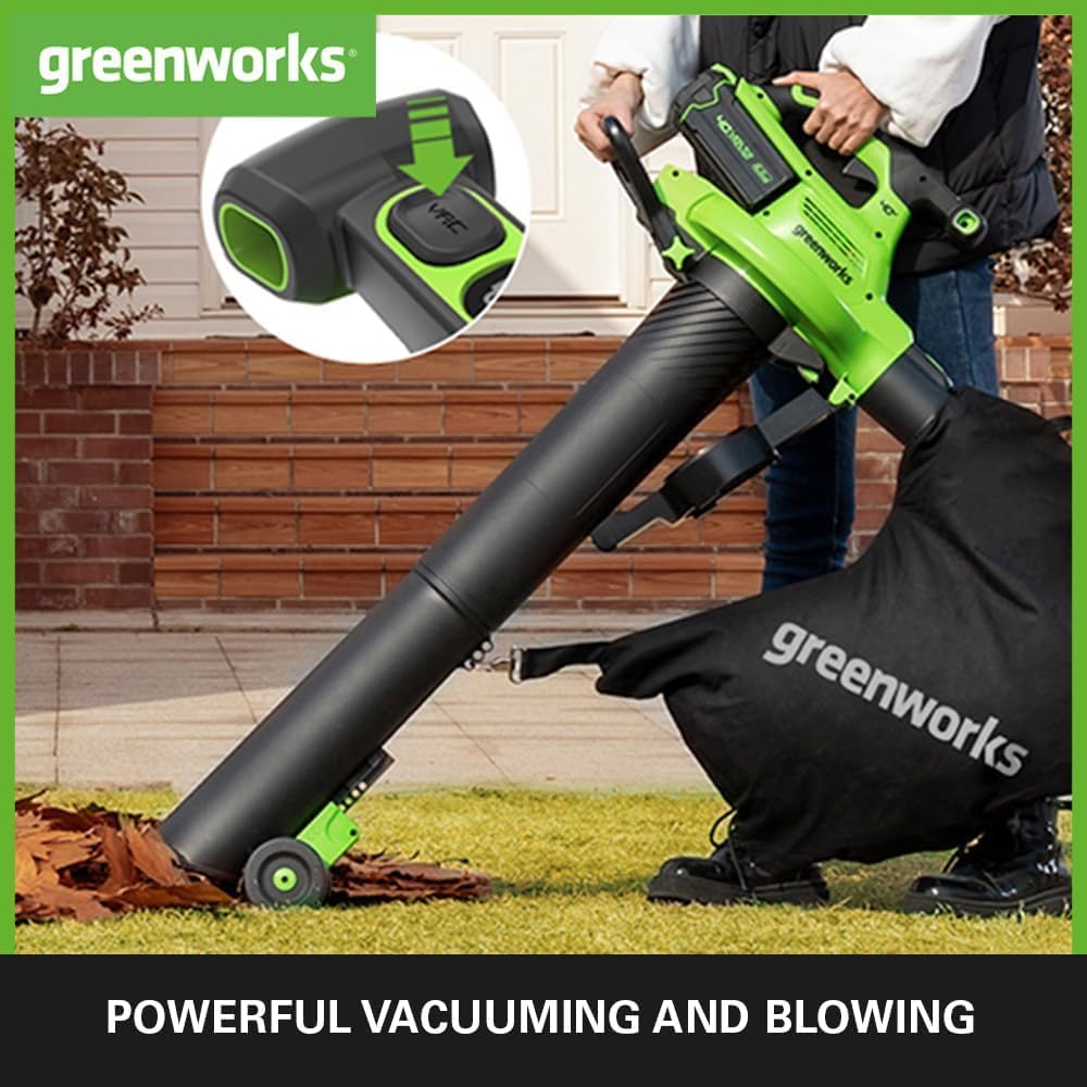 40V Leaf Blower / Leaf Vacuum 370 km/h - 2x 2Ah Battery