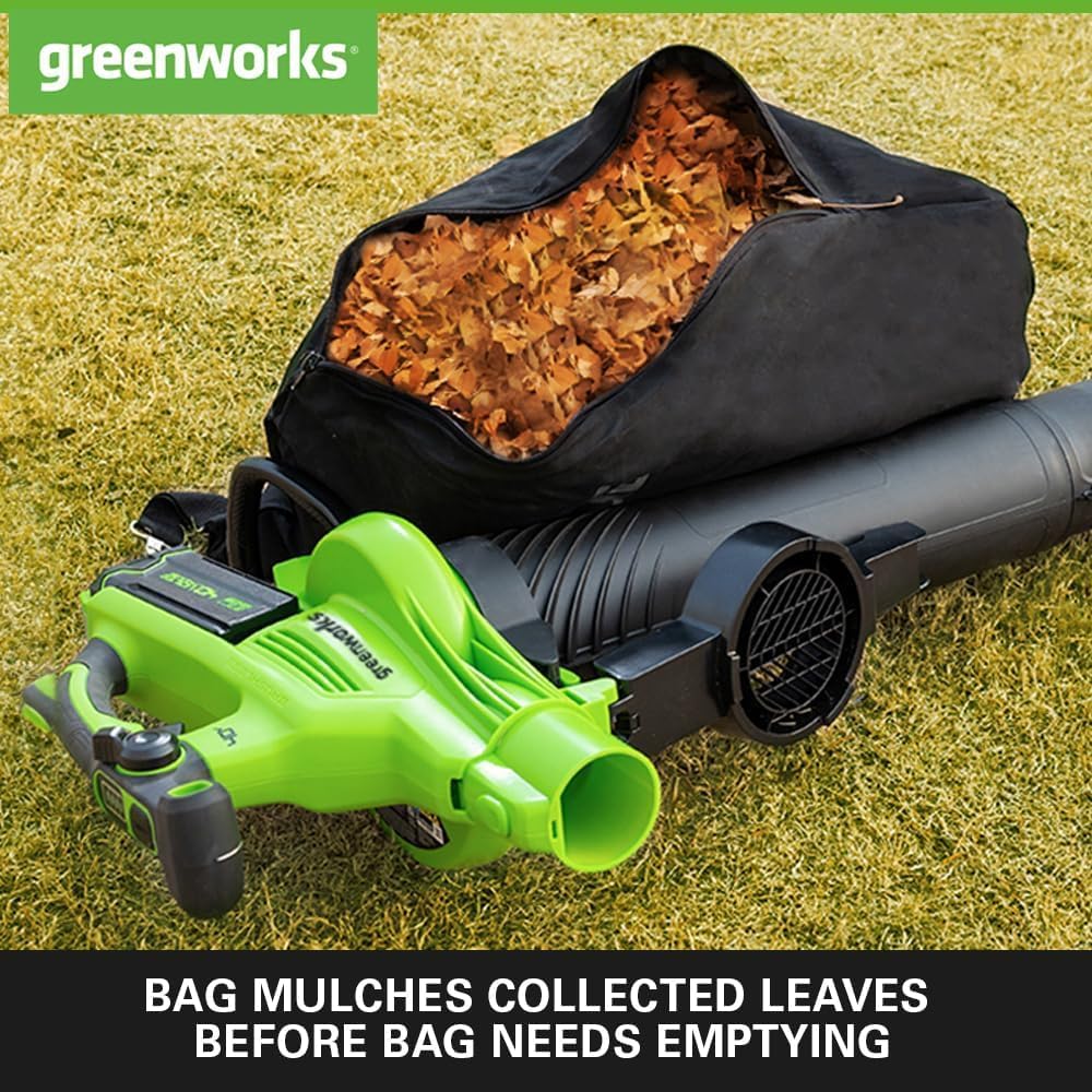 40V Leaf Blower / Leaf Vacuum 370 km/h - 2x 2Ah Battery