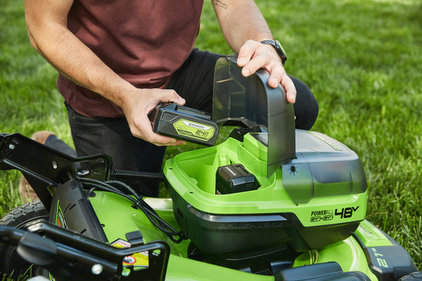 Greenworks electric vs. gas lawn mowers