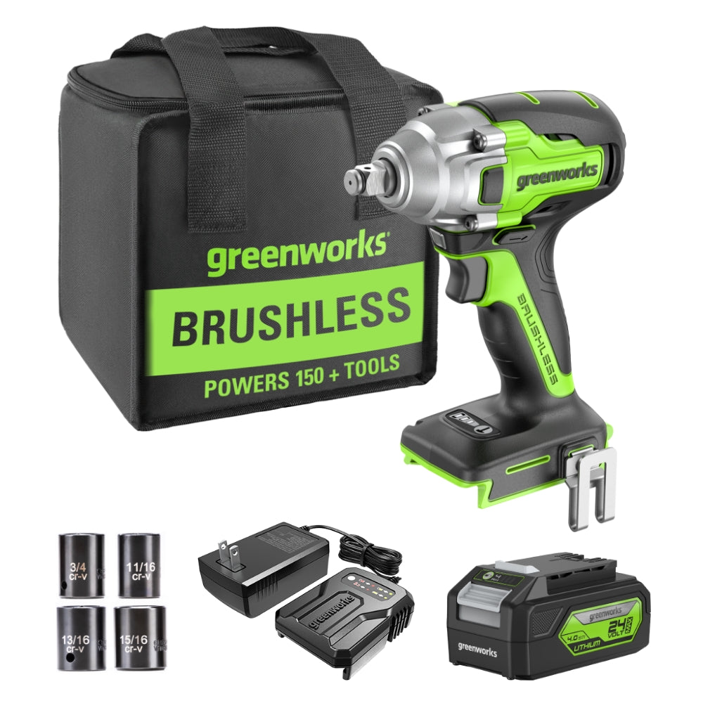 POWERALL 24V Impact Wrench 400Nm - 4Ah Battery