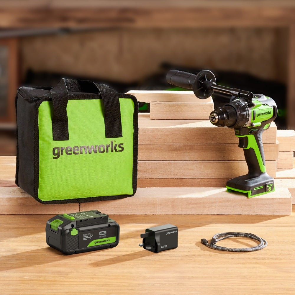 24V Hammer Drill 90Nm - 4Ah Battery