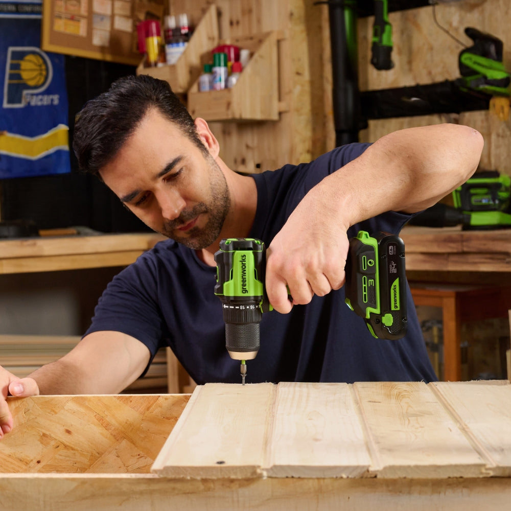 24V Drill Driver 45Nm + Impact Driver 220Nm Set - 2x 2Ah Batteries