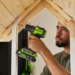 24V Drill Driver 45Nm + Impact Driver 220Nm Set - 2x 2Ah Batteries