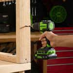 24V Drill Driver 45Nm + Impact Driver 220Nm Set - 2x 2Ah Batteries