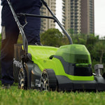 2x24V Lawn Mower 36cm + Hedge Trimmer 61cm Set