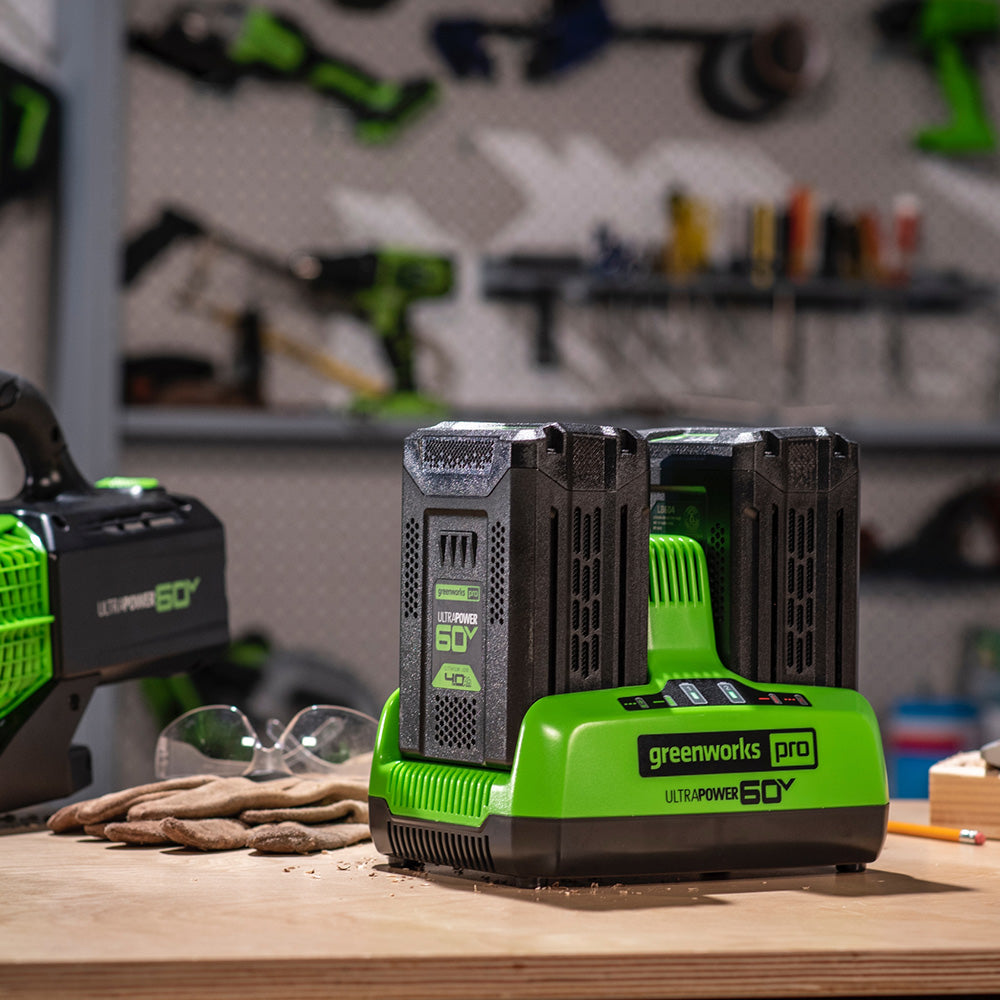 60V Dual Slot Charger 6A – Greenworks Tools EU