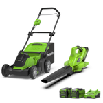 40V Lawn Mower 41cm + Leaf Blower 186 km/h Set