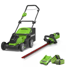 40V Lawn Mower 41cm + Hedge Trimmer 61cm Set