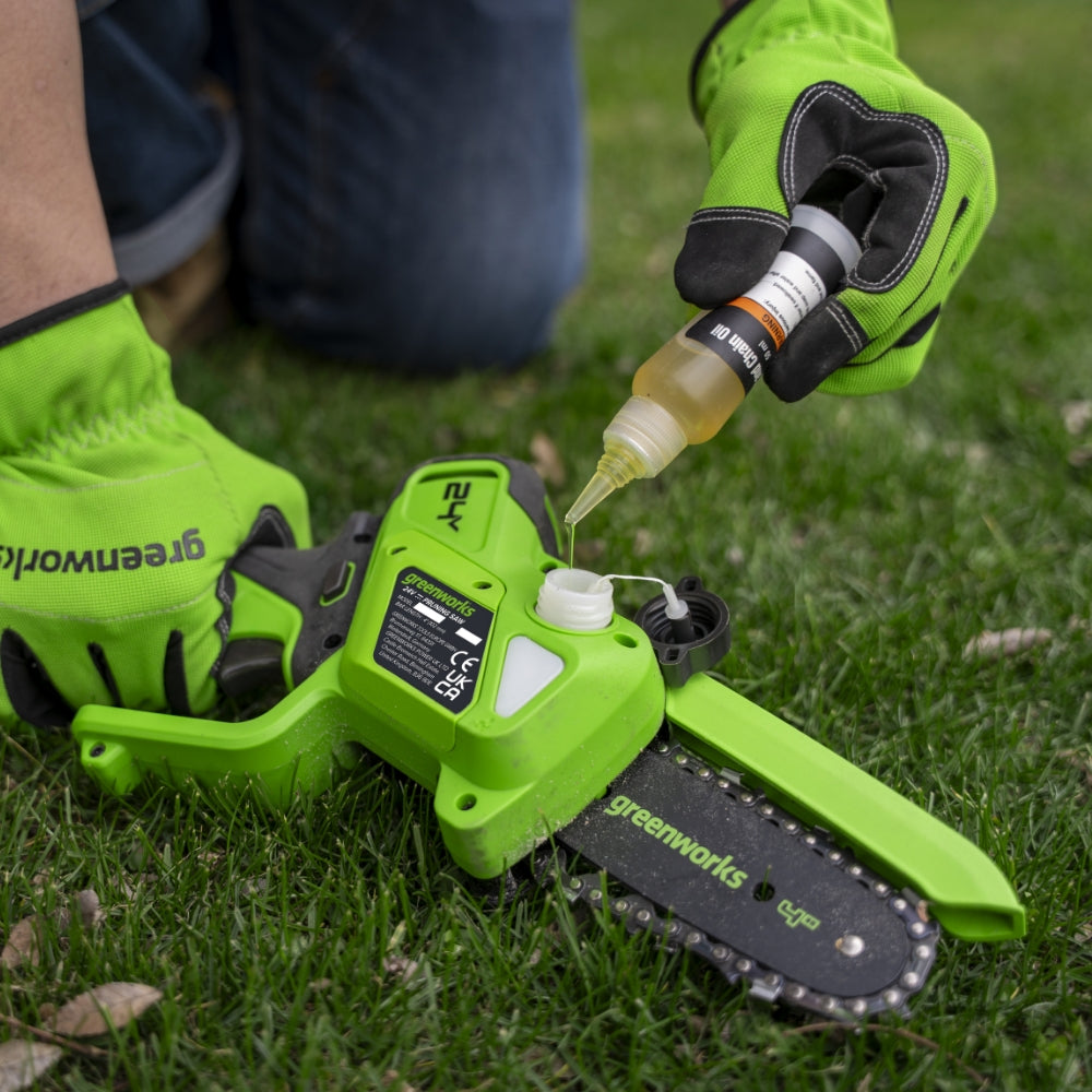 POWERALL 24V Mini Chainsaw 10cm Gen. II with Extension Pole - 2Ah Battery