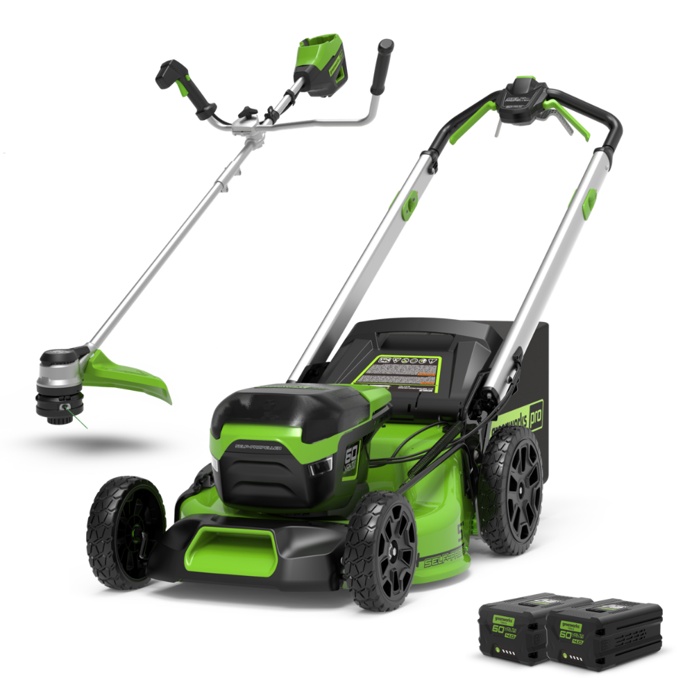 60V Lawn Mower 51cm SP + Bike Handle Brush Cutter 40cm Set
