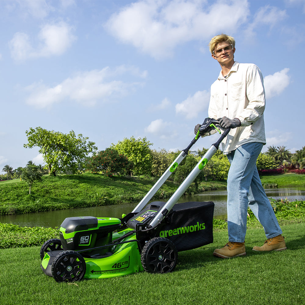 Self best sale mowing lawn