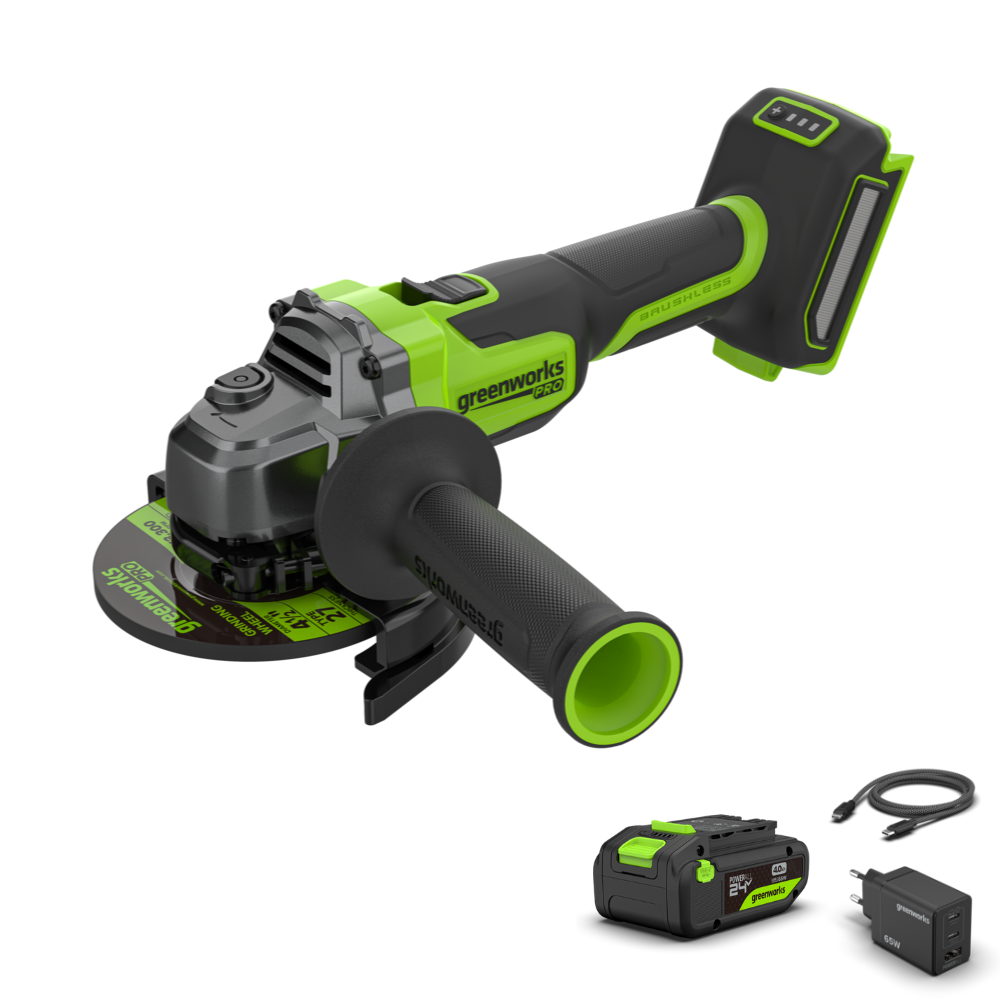 POWERALL 24V PRO Angle Grinder - 4Ah Battery