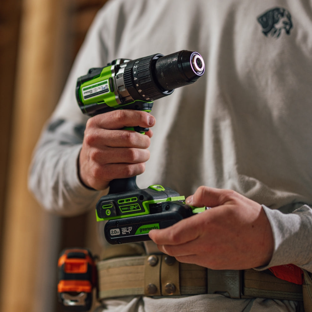 POWERALL 24V PRO Hammer Drill 60Nm - 2 Batteries