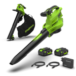 48V (24V x 2) Leaf Blower / Vacuum 386 km/h Gen. II - 2x 4Ah Battery