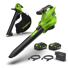 48V (24V x 2) Leaf Blower / Vacuum 386 km/h Gen. II - 2x 4Ah Battery