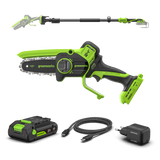 POWERALL 24V Mini Chainsaw 10cm Gen. II with Extension Pole - 2Ah Battery