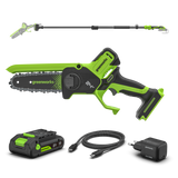 POWERALL 24V Mini Chainsaw 15cm Gen. II with Extension Pole - 2Ah Battery
