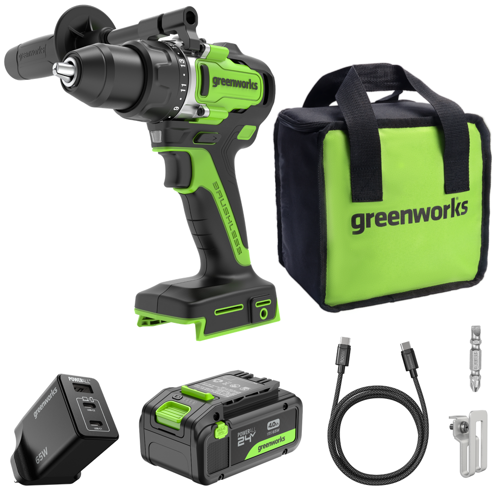 24V Hammer Drill 90Nm - 4Ah Battery