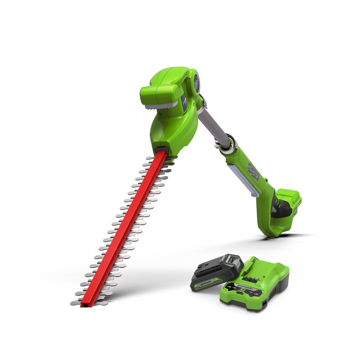 POWERALL 24V Pole Hedge Trimmer 51cm - 2Ah Battery