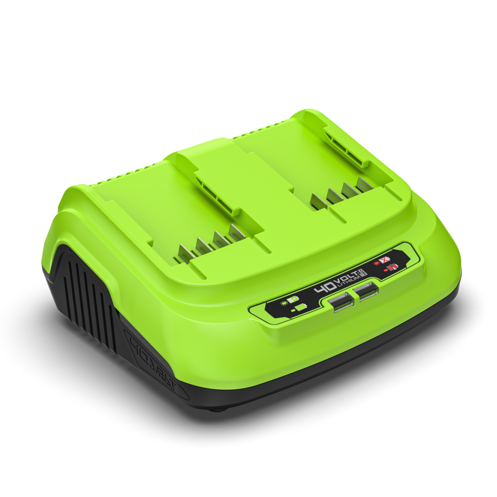 40V Dual Slot Rapid Charger 8A