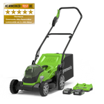 24V+24V Lawn Mower 36cm - 2x 2Ah Battery