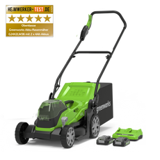 24V+24V Lawn Mower 36cm - 2x 2Ah Battery