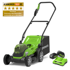 24V+24V Lawn Mower 36cm - 2x 4Ah Battery