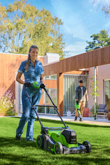 POWERALL 48V (24V x 2) Lawn Mower 41cm + 24V Grass Trimmer 25cm + 24V Pistol Blower 209 km/h Set