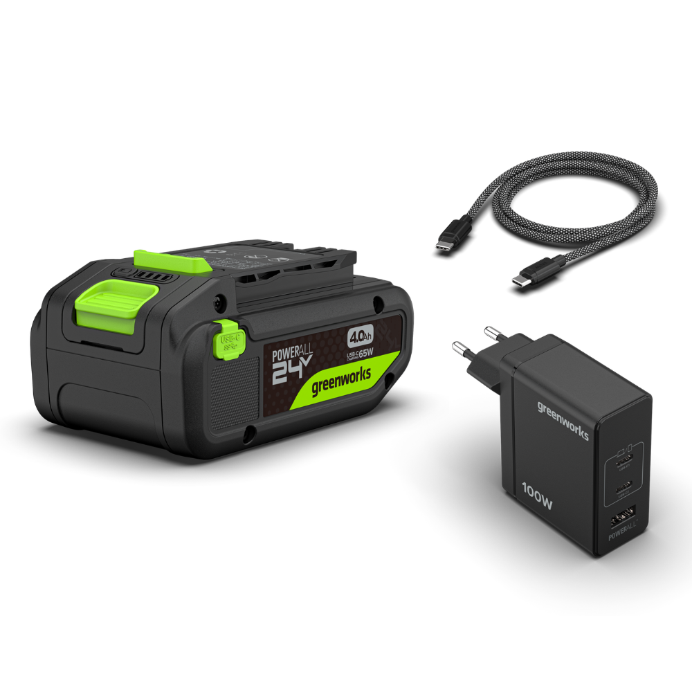 POWERALL 24V Starter Kit 4Ah USB-C Battery + 100W Charger