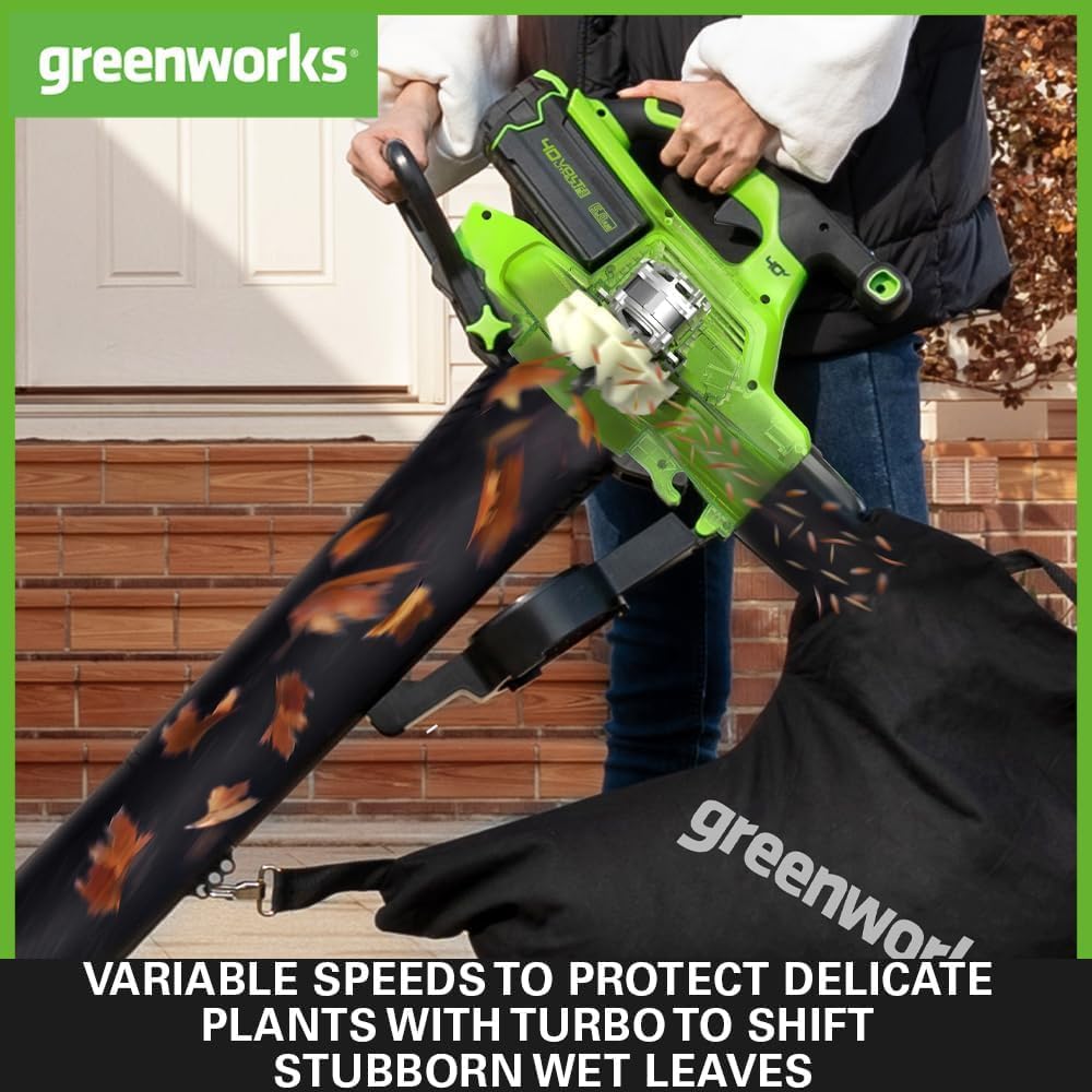 40V Leaf Blower / Leaf Vacuum 370 km/h - 2x 2Ah Battery