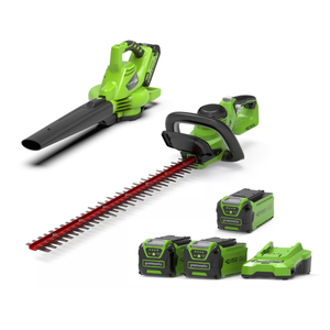 40V Hedge Trimmer 61cm + Leaf Blower 186 km/h Set